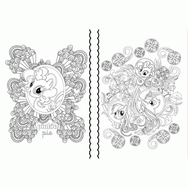 MY LITTLE PONY สมุดระบายสี Harmony Creative Coloring + สีเจลหมุนได้